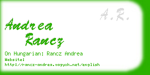 andrea rancz business card